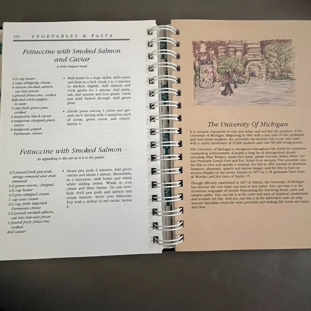 Junior League of Ann Arbor The Bountiful Arbor Cookbook 1994 Spiral OS Vintage